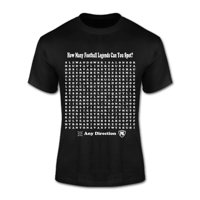 T-Shirt (Legendary Footballer Wordsearch)