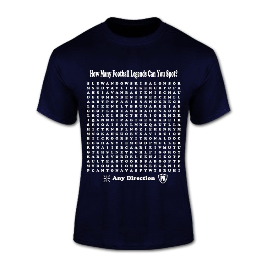 T-Shirt (Legendary Footballer Wordsearch)