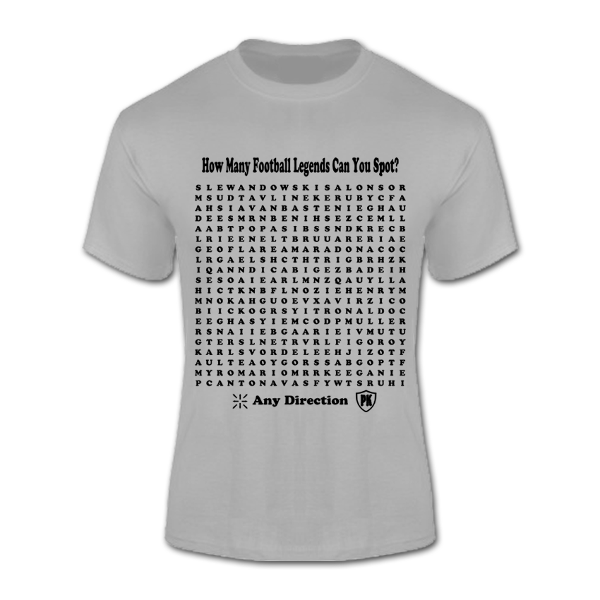 T-Shirt (Legendary Footballer Wordsearch)