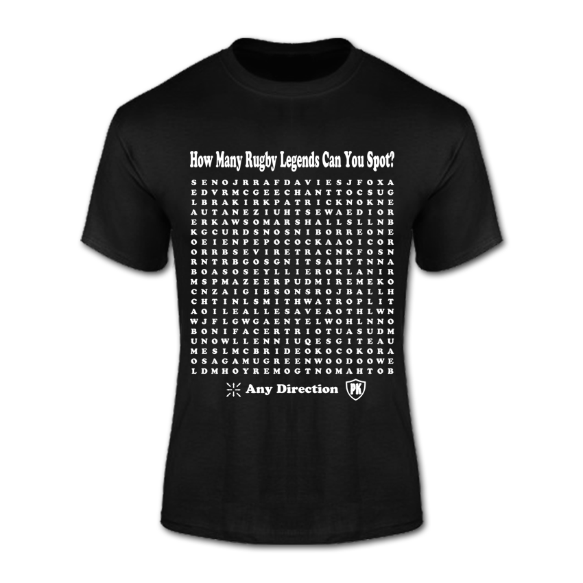 T-Shirt (Rugby Legend Wordsearch)