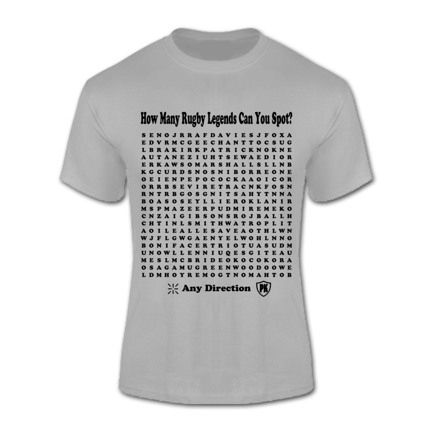 T-Shirt (Rugby Legend Wordsearch)