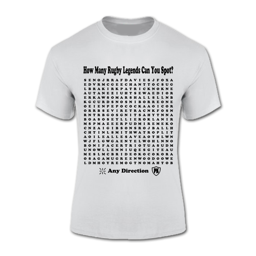 T-Shirt (Rugby Legend Wordsearch)