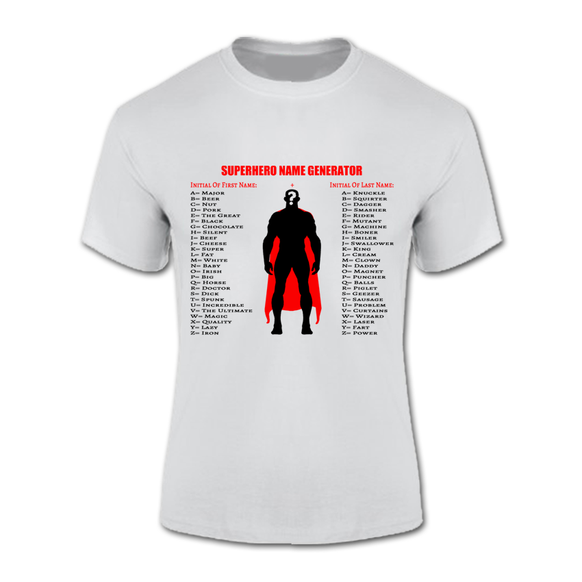 T-Shirt (Superhero Name Generator)