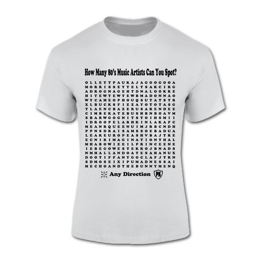 T-Shirt (80s Musical Artist Wordsearch)