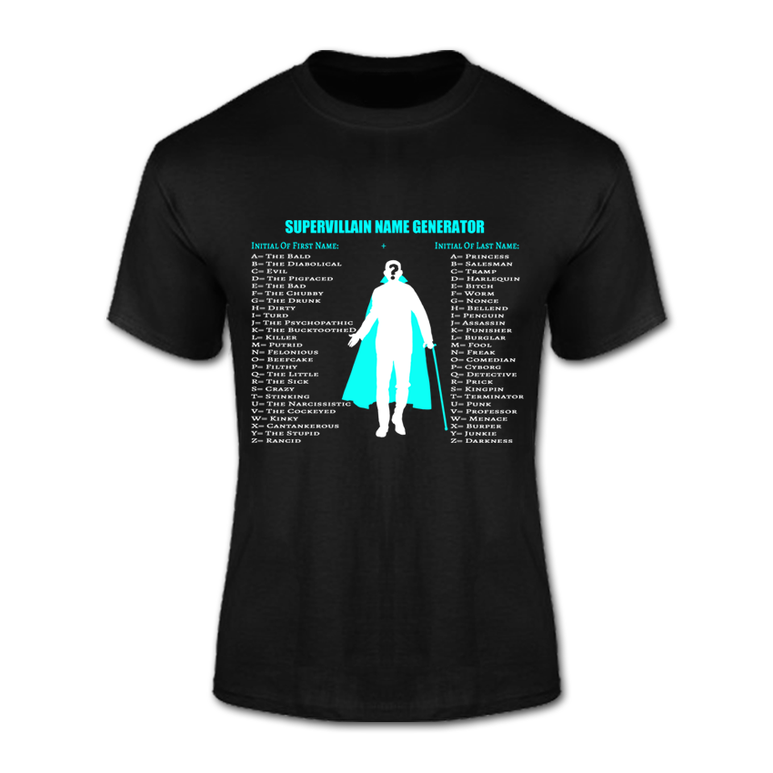 T-Shirt (Supervillain Name Generator)