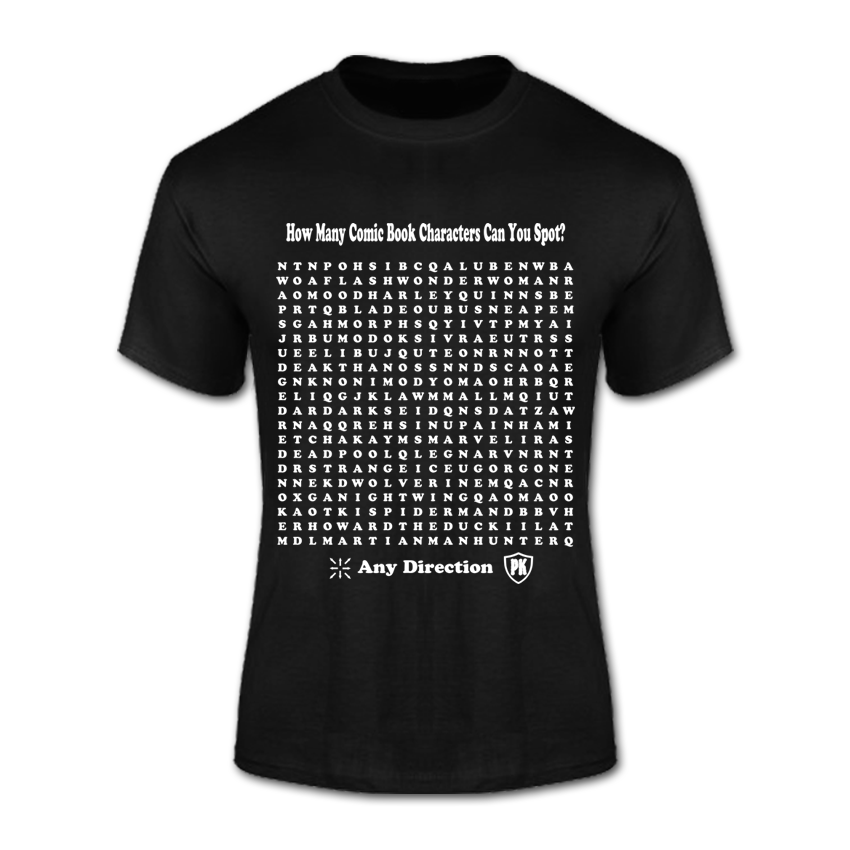 T-Shirt (Comic Book Character Wordsearch)