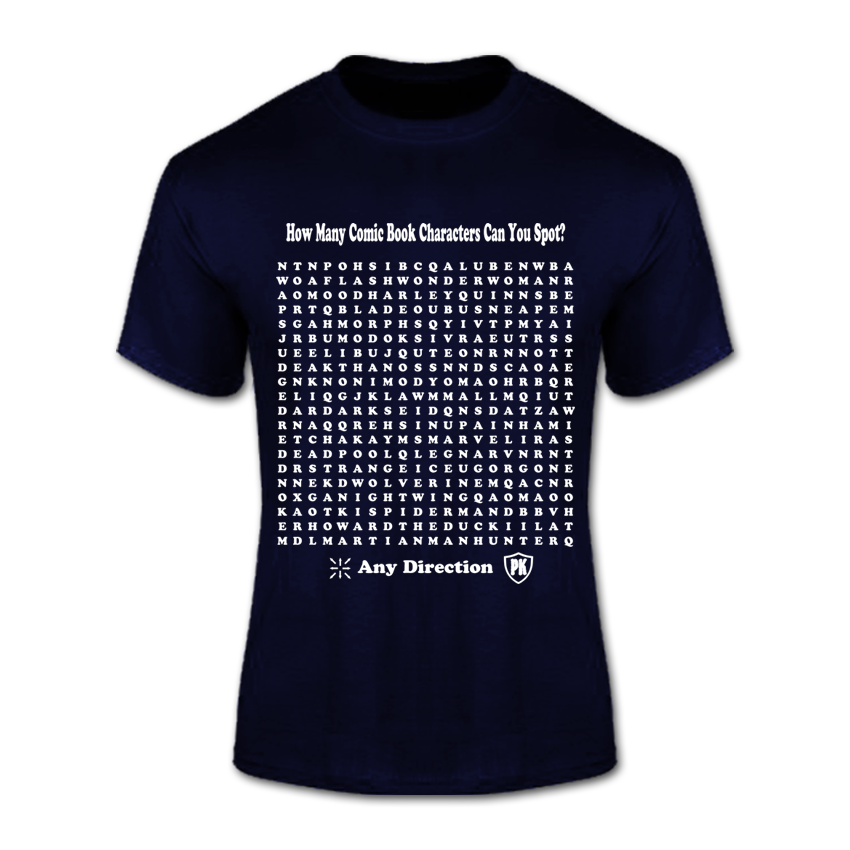 T-Shirt (Comic Book Character Wordsearch)