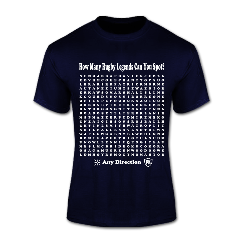 T-Shirt (Rugby Legend Wordsearch)